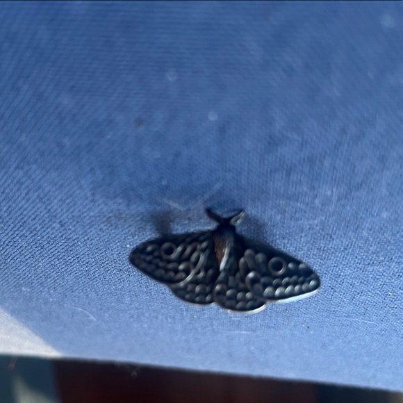 Sterling silver, artisan made moth ring size seven - Picture 2 of 8